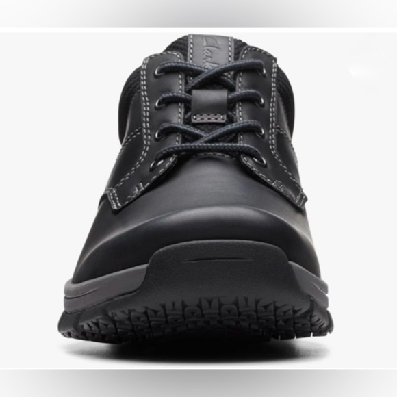 Clarks Men’s Black Leather Lace-Up Oxford with Gray Sole Size 7 main image 7